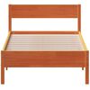 vidaXL Bed Frame without Mattress Wax Brown 90x190 cm Single Solid Wood Pine