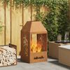 vidaXL Fire Pit Brown 50 x 50 x 100 cm Steel