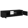 vidaXL TV Cabinet Black Oak 140 x 38.5 x 36 cm Engineered Wood