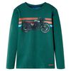 vidaXL Kids' T-shirt with Long Sleeves Green 128