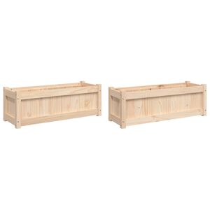 vidaXL Garden Planters 2 pcs Solid Wood Pine