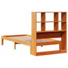 vidaXL Bookcase Bed without Mattress Wax Brown 100x200cm Solid Wood Pine