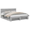 vidaXL Bed Frame Grey Sonoma 180 x 200 cm Engineered Wood