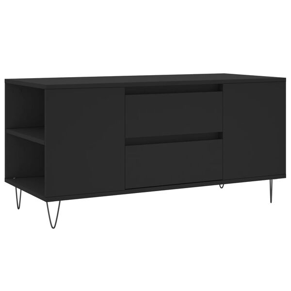 vidaXL Coffee Table Black 102x44.5x50 cm Engineered Wood