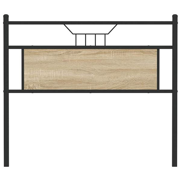 vidaXL Headboard Sonoma Oak 107 cm Engineered Wood and Steel
