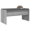 vidaXL Hall Bench with Cushion Grey Sonoma 83 x 38 x 40 cm