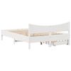 vidaXL Bed Frame with Drawers White 140x200 cm Solid Wood Pine