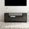 vidaXL TV Cabinet High Gloss Grey 120x35x48 cm Engineered Wood