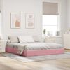 vidaXL Storage Bed with Mattress with Storage Pink 160 x 200 cm Velvet