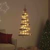 vidaXL Christmas Tree with 30 LEDs Natural 90 cm Solid Ash Wood