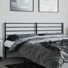 vidaXL Metal Replace Headboard Black 200 cm