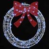 vidaXL Wreath with 60 LEDs Cold white 76 x 8.5 x 76 cm Acrylic
