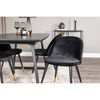 Venture Home Dining Chairs 2 pcs Velvet Velvet Black and Brass