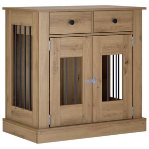 vidaXL Dog Crate Furniture Artisan Oak 80 x 47.5 x 80 cm