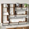 vidaXL Wall Shelf Set 6 pcs Old Wood 100 x 25 x 30 cm Engineered Wood