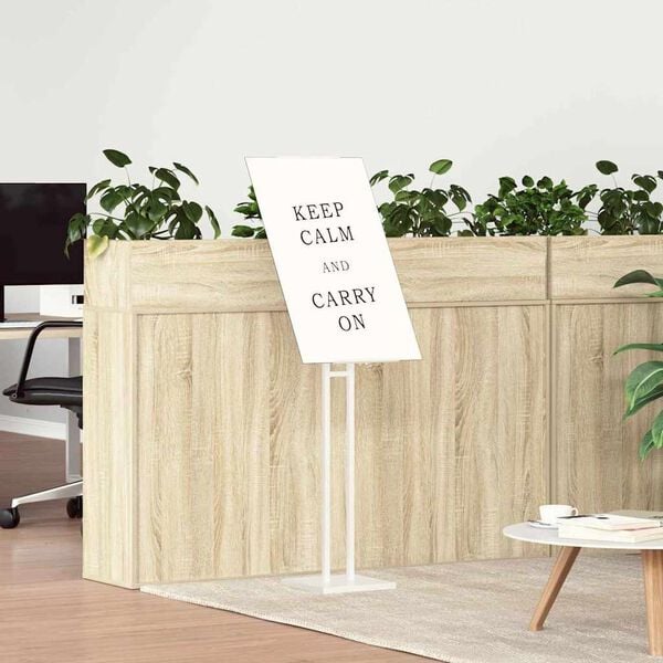 vidaXL Trade Show Displays 2 pcs White 26.5 x 26.5 x 127 cm Iron