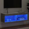 vidaXL TV Cabinet with LED Lights Concrete Grey 100x30x30 cm