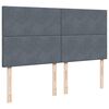 vidaXL Ottoman Bed with Mattresses Dark Grey 160x200cm Velvet