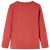 Kids' T-shirt with Long Sleeves Burnt Red 140