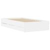 vidaXL Bed Frame with Drawers without Mattress White 100x200 cm