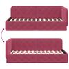 vidaXL Corner Bed Frame with Headboard Wine Red 90 x 200 cm Velvet