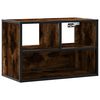 vidaXL TV Cabinet Smoked Oak 60x31x39.5 cm Engineered Wood and Metal