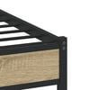vidaXL Metal Bed Frame without Mattress Sonoma Oak 180x200 cm Super King