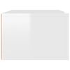 vidaXL Hanging TV Cabinet High Gloss White 80x36x25 cm Engineered Wood
