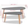 vidaXL Coffee Table Set 2 Pieces Solid Pinewood Black