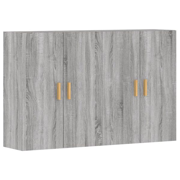 vidaXL Wall Mounted Cabinets 2 pcs Grey Sonoma Engineered Wood