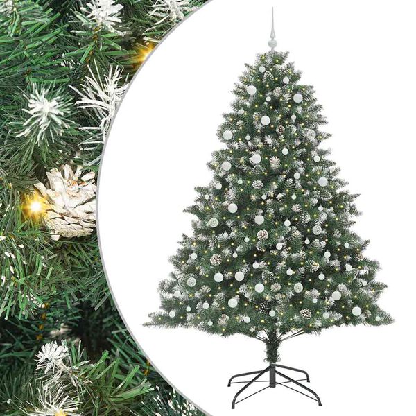 vidaXL Artificial Christmas Tree with Stand Green 160 x 160 x 240 cm