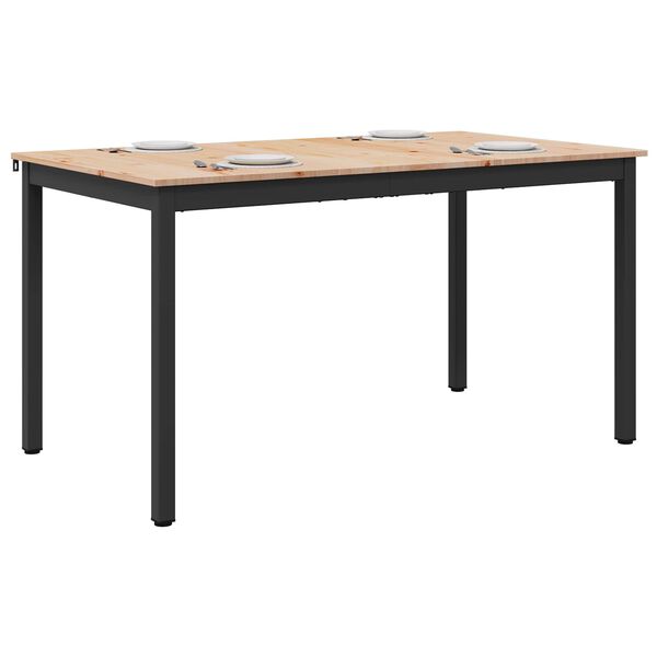 vidaXL Dining Table Natural 150 x 90 x 75 cm Solid Pine Wood