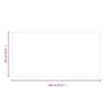 vidaXL Fireplace Glass Plate Rectangular 120x60 cm