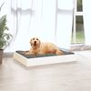 vidaXL Dog Bed White 71.5x54x9 cm Solid Wood Pine