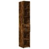 vidaXL Slim Storage Cabinet Smoked Oak 30x42.5x225 cm Engineered Wood