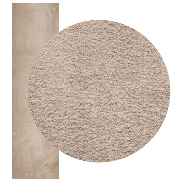 vidaXL Area Rugs Rectangular HUARTE Sand 300 x 80 cm Polyester
