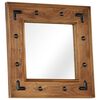 vidaXL Mirror Solid Acacia Wood 50x50 cm