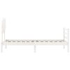 vidaXL Bed Frame without Mattress White 90x200 cm Solid Wood