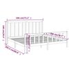 vidaXL Bed Frame without Mattress 180x200 cm Super King Solid Wood Pine