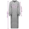 vidaXL Blanket Hoodie KINN Grey XXL Cotton