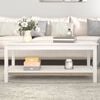 vidaXL Coffee Table White 110x55x45 cm Solid Wood Pine