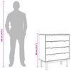 vidaXL Drawer Cabinet OTTA Brown&White 76.5x39.5x90cm Solid Wood Pine