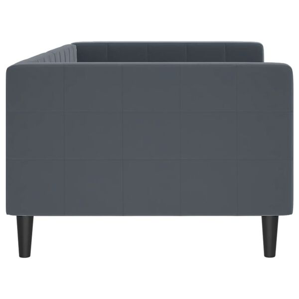 vidaXL Day Bed without Mattress Dark Grey 90x190 cm Single Velvet