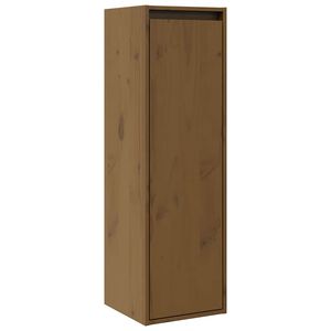vidaXL Wall Cabinet Honey Brown 30x30x100 cm Solid Pinewood