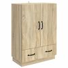 vidaXL Sideboard Sonoma Oak 66 x 34.5 x 92 cm Engineered Wood