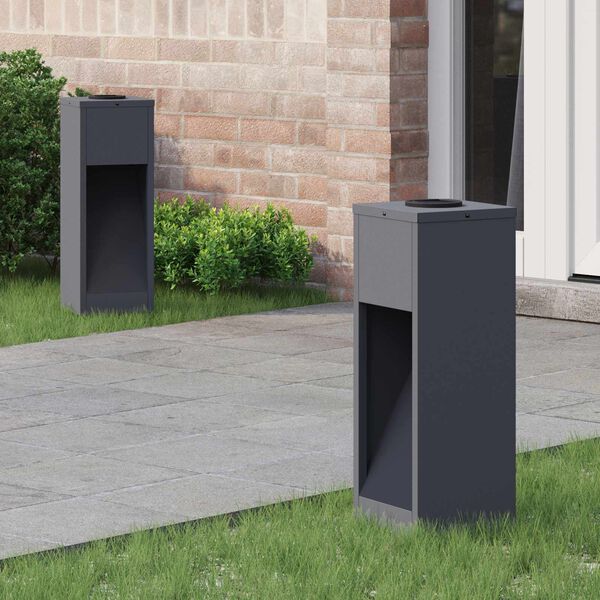 vidaXL Solar Led Pathway Light 2 pcs Anthracite Cold Rolled Steel