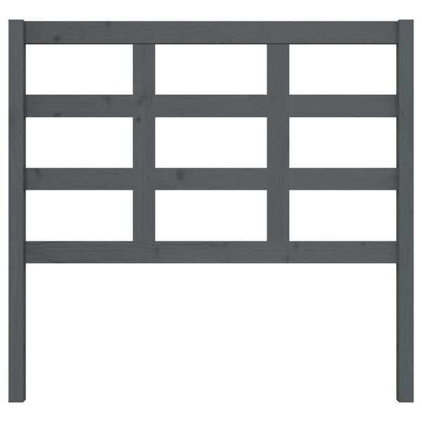 vidaXL Bed Headboard Grey 105.5x4x100 cm Solid Wood Pine