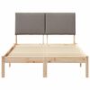 vidaXL Bed frame Brown and taupe 120 x 200 cm Solid pine wood