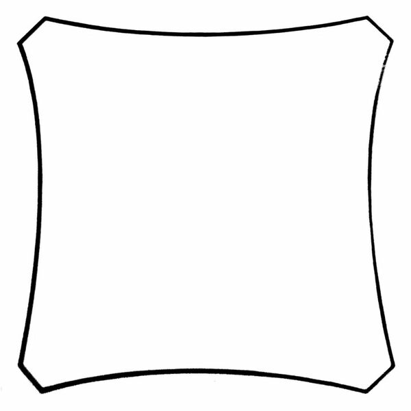 Perel Shade Sail Square 5 m Cream GSS4500
