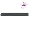 vidaXL Lawn Edgings 10 pcs Anthracite 10x103 cm Cold-rolled Steel
